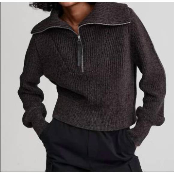 VARLEY Sweaters - Varley Dark Gray Cowl Neck Sweater